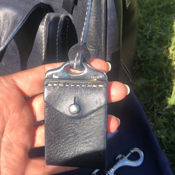 Dooney & Bourke Navy Blue handbag with D&B detachable crossbody strap & dust bag - Picture 12 of 16